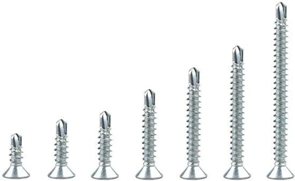 Vis tête fraisée autoperceuse M4,2 pour tôle et profilés métalliques fin