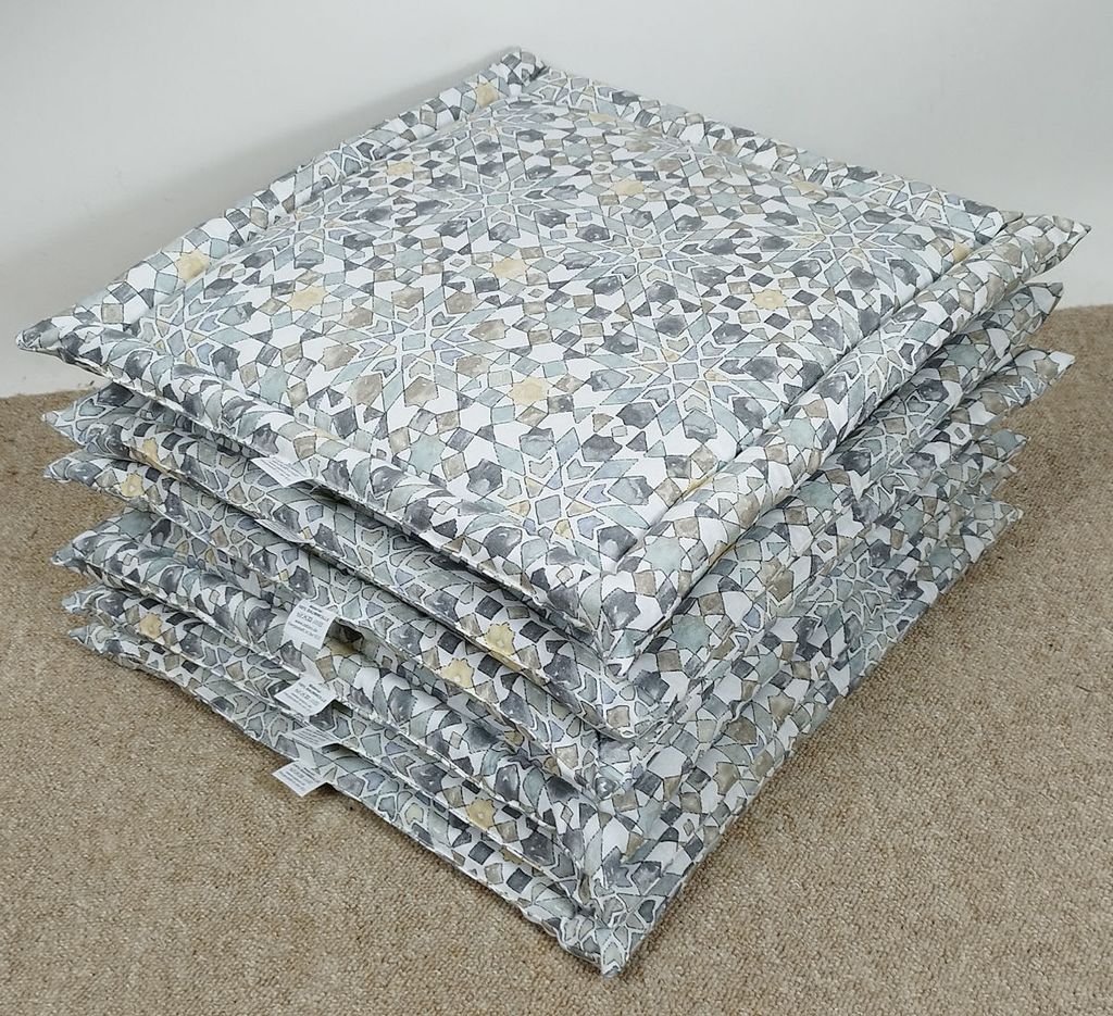 6er Set Stuhlkissen , Polster , Auflage für Gartenstuhl Maja , 50 x 50 cm , Coll. Creta 5.