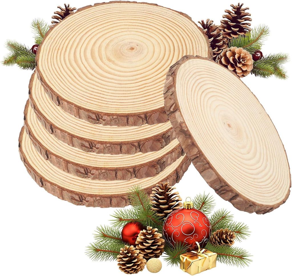 REMZETTA Houten schijven, 18 stuks, diameter 10 cm en dikte Productafbeelding 