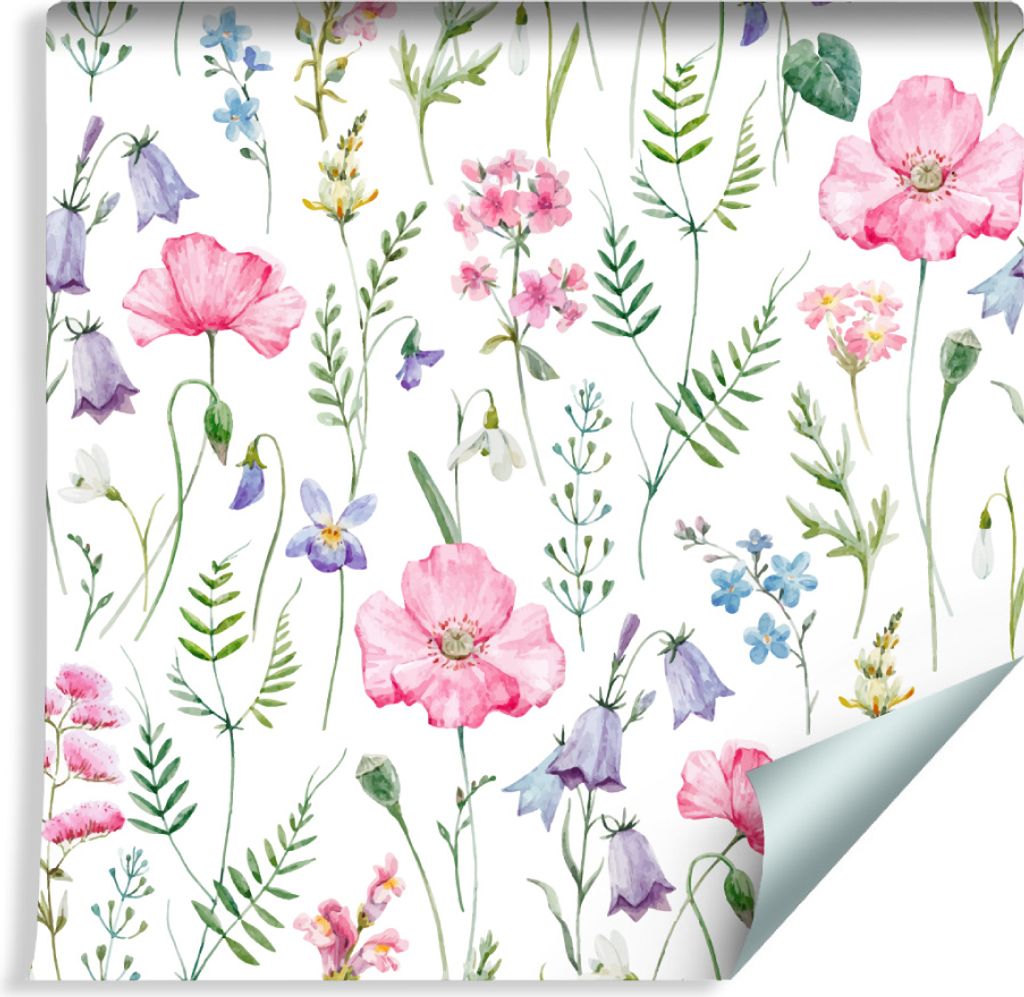 10m VLIES TAPETE Roll Nature Schüne Akvarel KVĚTINY XXL Obrázek produktu 