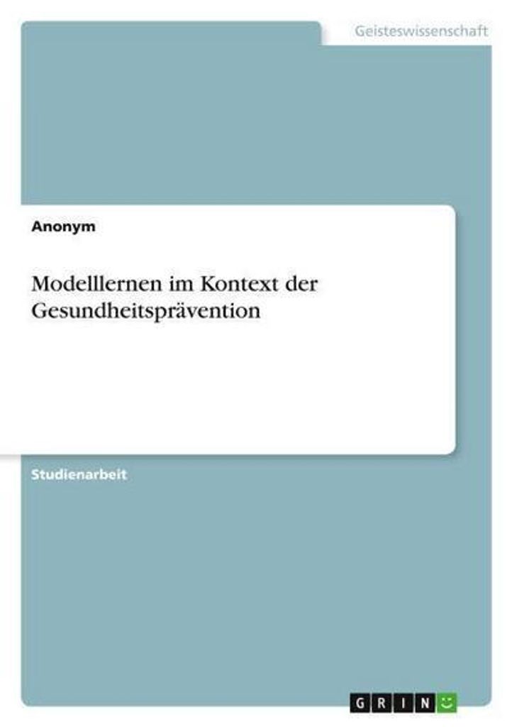 Modelllernen im Kontext der Gesundheitsprävention