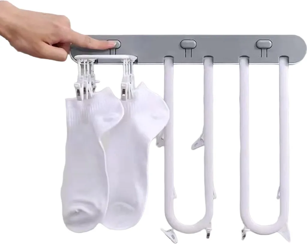 Stendino per Bambini e Intimo VENTIDRY a Parete con 24 Clip