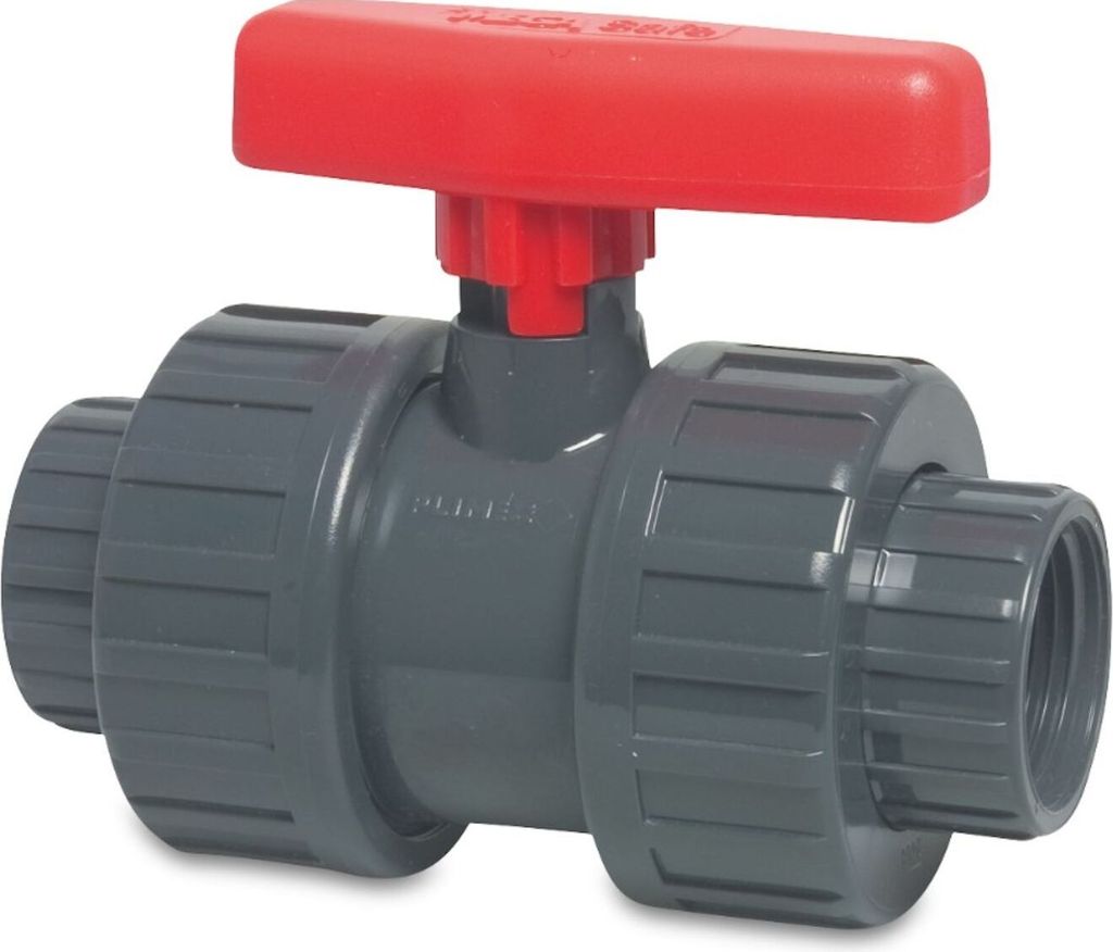Mega PVC Kugelhahn Innengewinde beidseitig 1/2 Zoll, Typ Safe 625