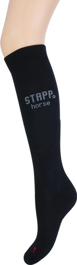 STAPP Horse Chaussettes d'équitation Compression Noir Gris 35/38