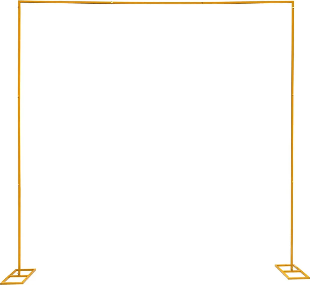 Support d'arc de mariage stable et robuste en métal doré ajustable