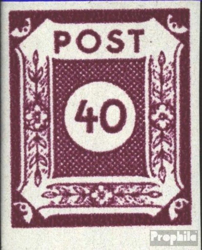 Briefmarken Sowjetische Zone (All.Bes.) 1945 Mi 50III, Spitze der 4 stumpf postfrisch Ziffer im Kreis