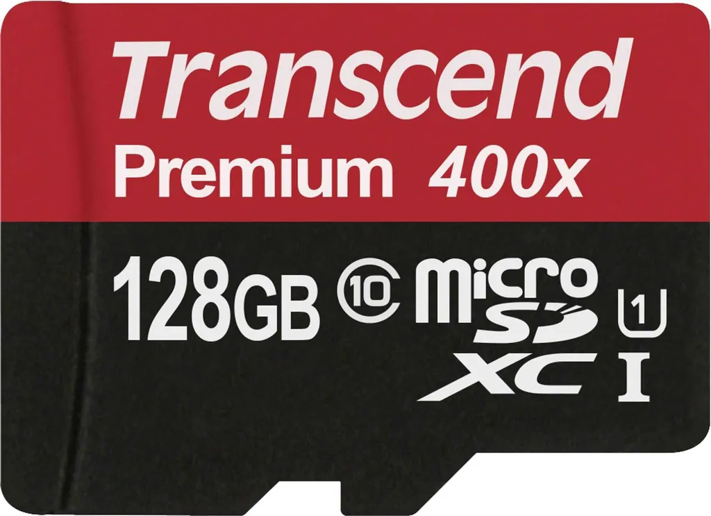 Transcend Premium - Scheda di memoria flash (adattatore da microSDXC a SD incluso) - 128 GB - UHS Classe 1 / Classe 10 - 300x - microSDXC