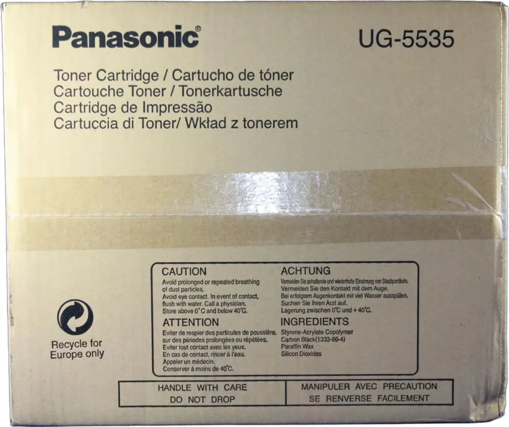 Toner Panasonic UG-5535 noir idéal pour bureautique et fax intensif