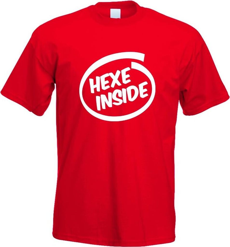 Kiwistar - T-Shirt - rot - Hexe Inside Herren Funshirt Bedruckt Design Sprüche Spruch Motive - mit Motiv Bedruckt - Funshirt Design - Sport - Frei...