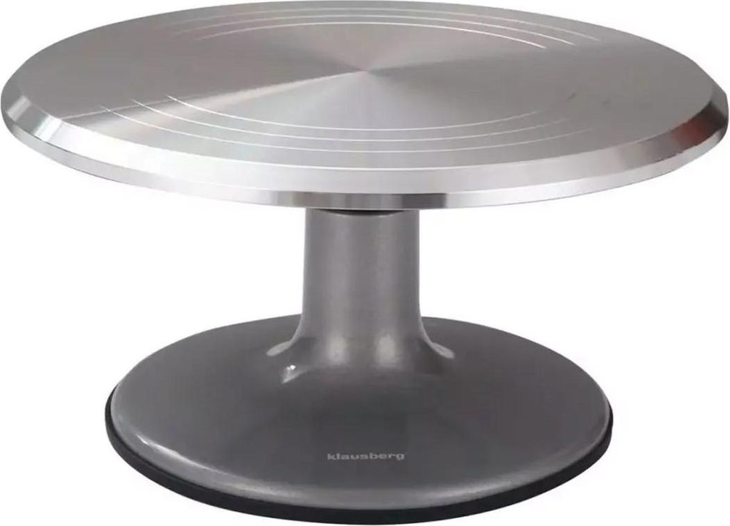 Klausberg Drehbares Tortenplatte 25,5 cm Silber Produktbild 