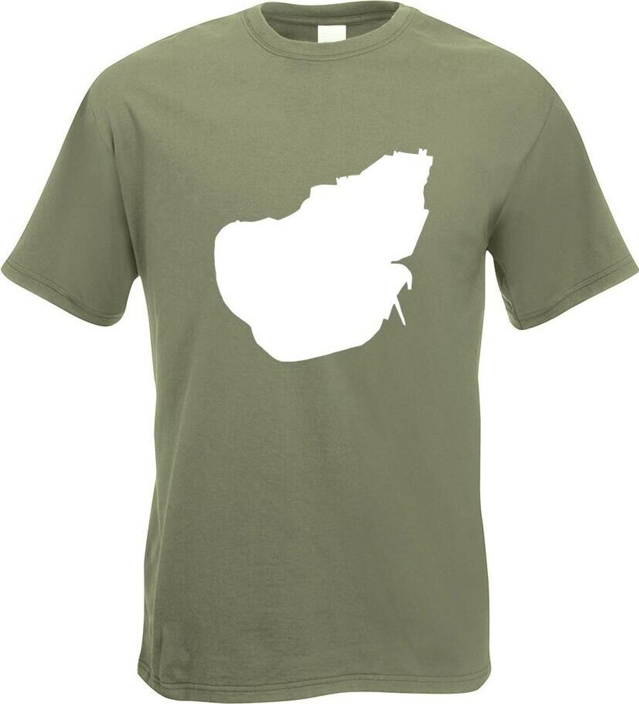 Kiwistar - T-Shirt - Olive - Pellworm - Deutschland - Insel Motiv Bedruckt Funshirt Design Print - mit Motiv Bedruckt - Funshirt Design - Sport - F...