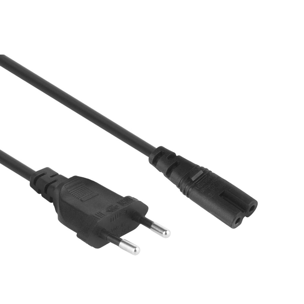 2-poliges 2,5-A-Netzsteckerkabel mit geradem Kopf nach europäischem  Standard – 2-poliges VDE-Kabel