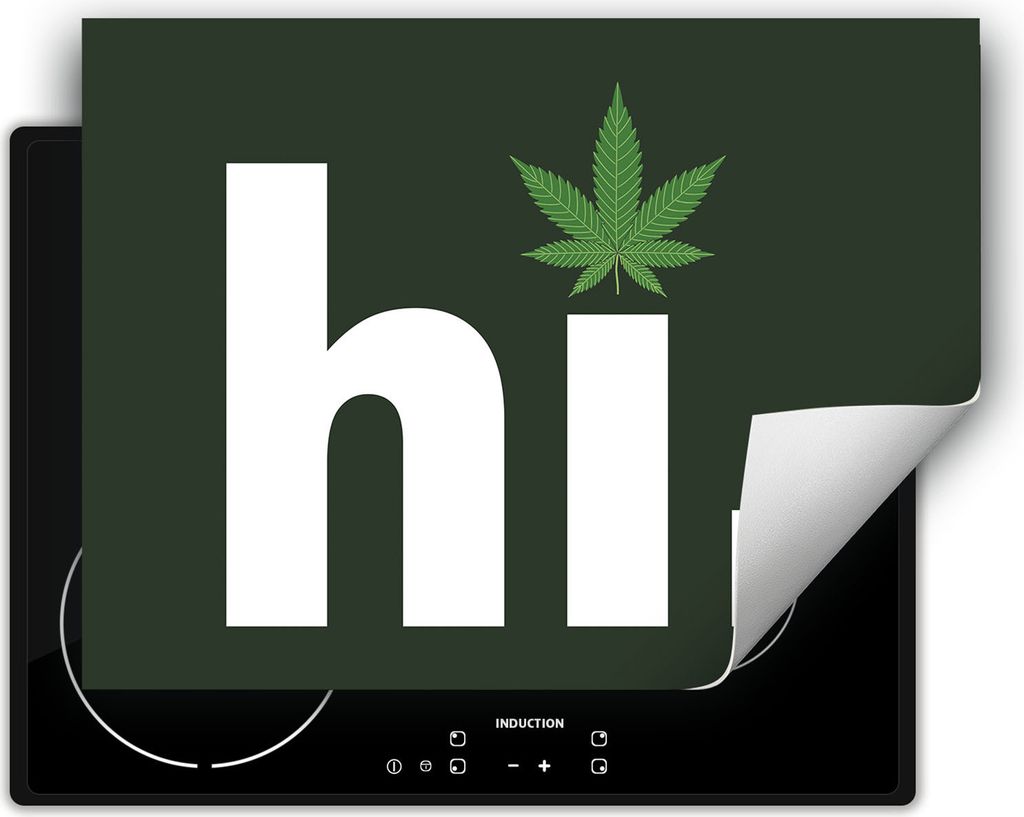 DarHaus Herdabdeckplatte 70x52 cm Anti Rutsch Matte Aufrollbar, Grün - Hanf