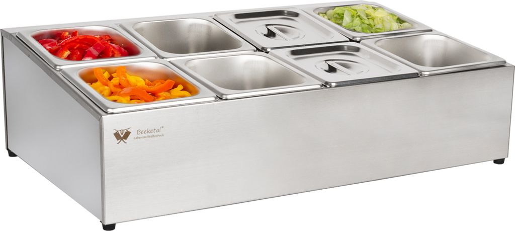 Beeketal Edelstahl GN Aufsatzbord, Modell:BGN8-Duo