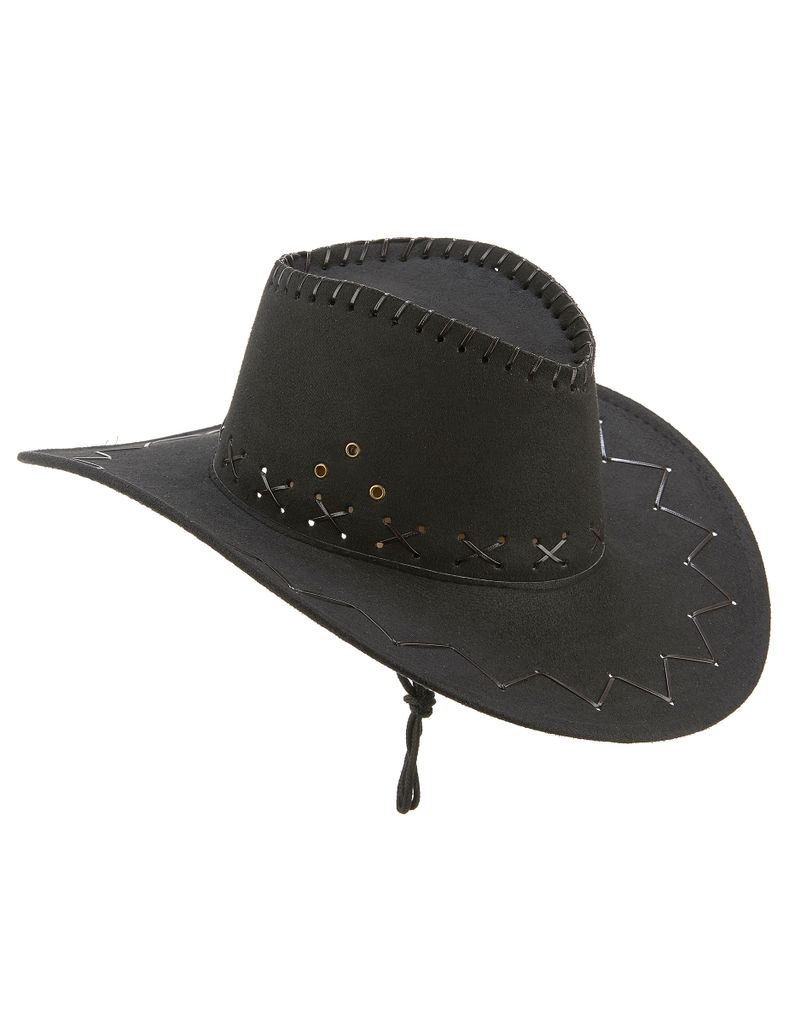 Cowboy Hut für Erwachsene schwarz Kostümhut