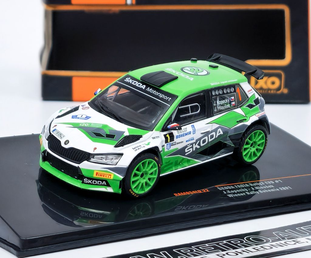 Škoda Fabia Rally2 EVO #1 J.Kopecký/J.Hloušek Rallye Bohemia 2021 IXO 1:43
