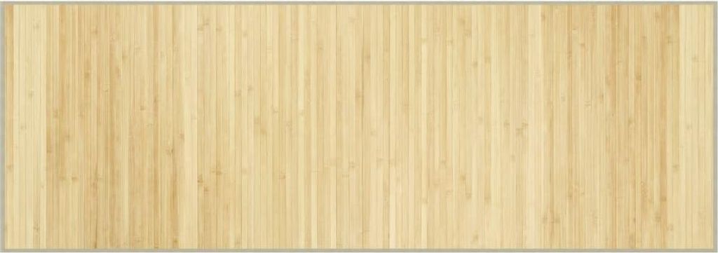 vidaXL Teppich Rechteckig Hell Natur 70x200 cm Bambus