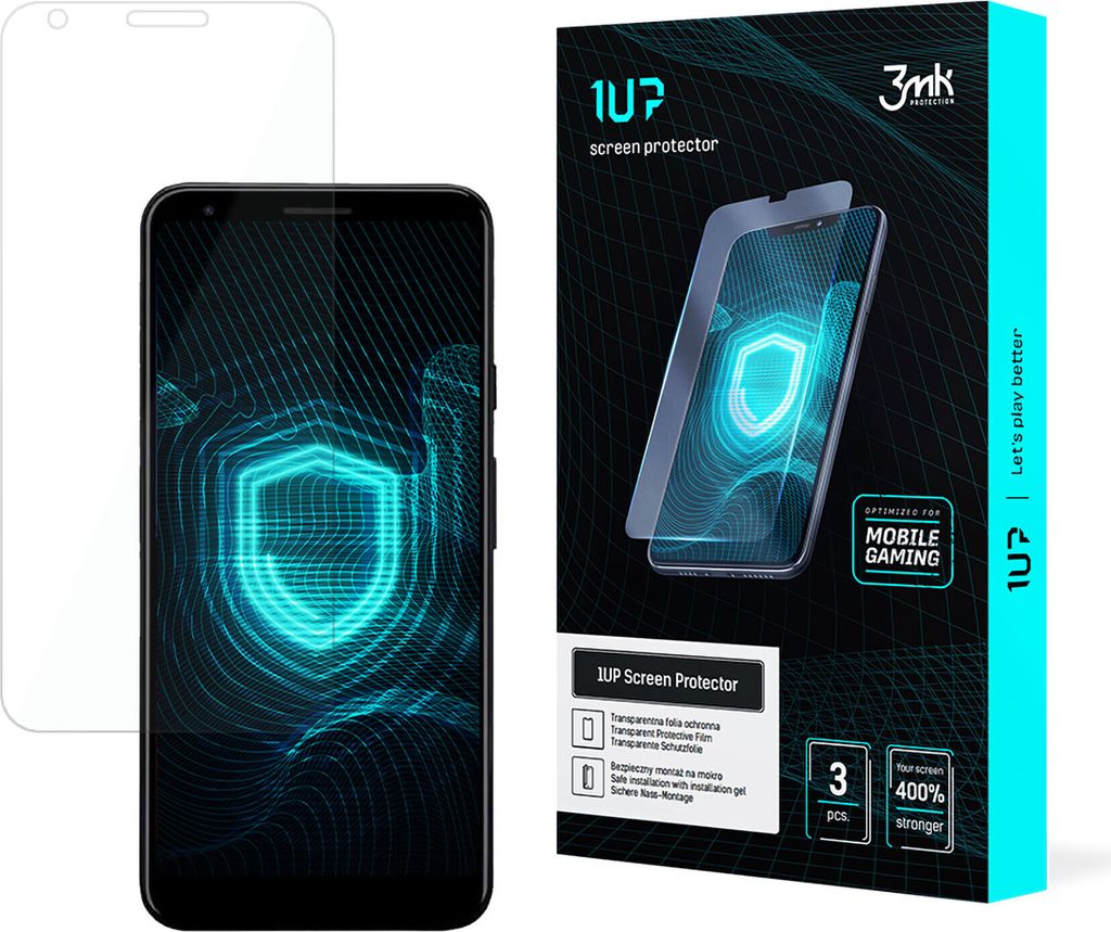 3mk Display Schutzfolie 1UP für Google Pixel 3a XL transparent Gaming (3 Stück)