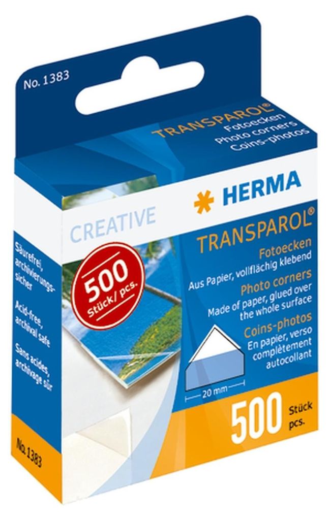 Fotoecken Transparol Spenderpackung mit 500 Stück Packung Produktbild 