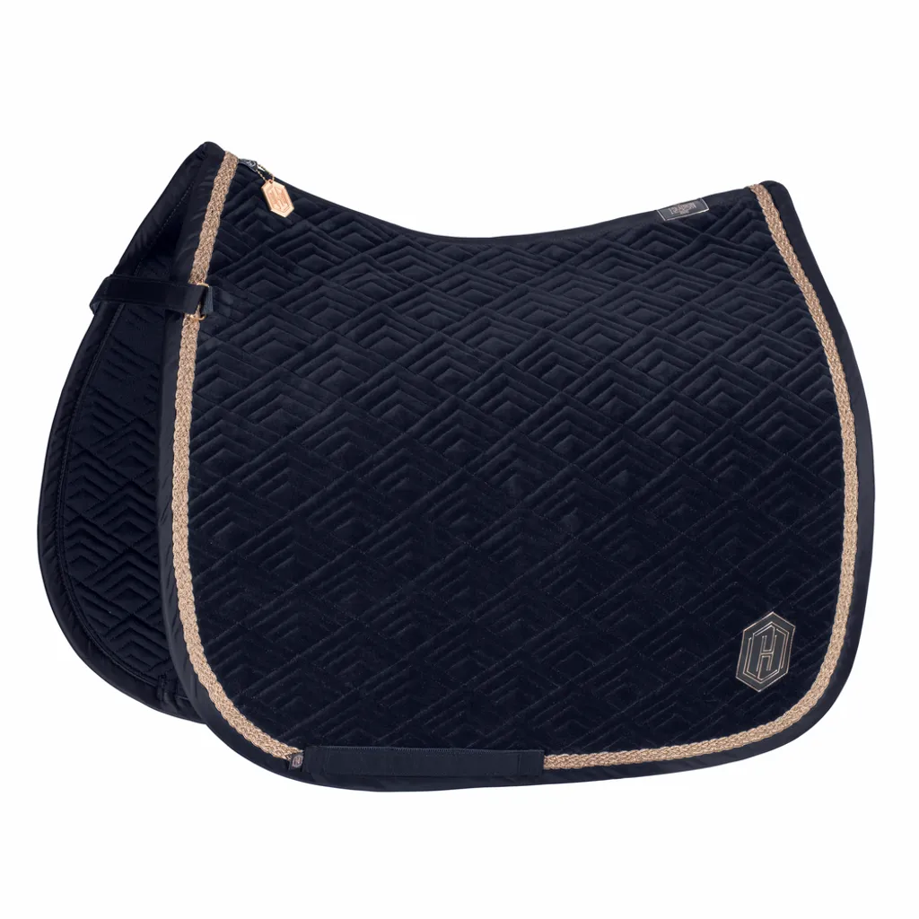Tapis de selle Eskadron Velvet Emblem Heritage 2023 Navy en velours DL