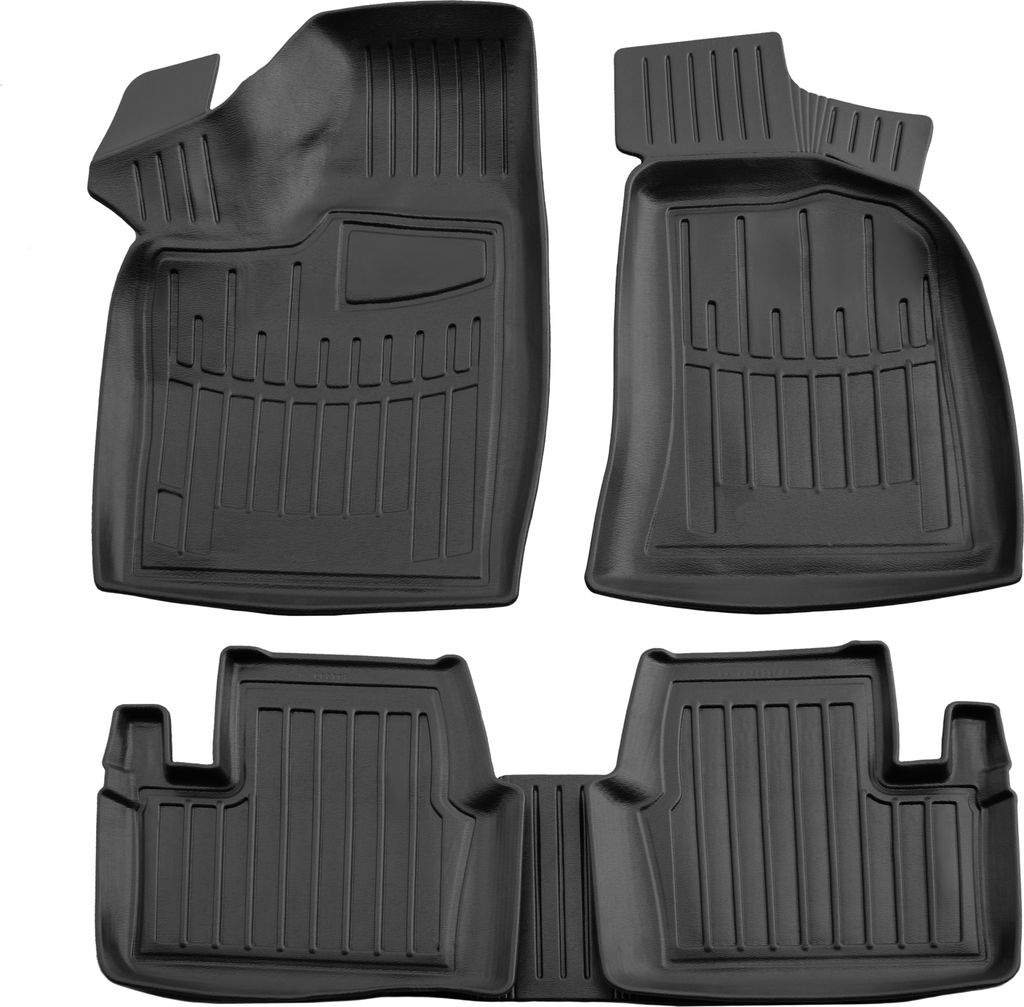SCOUTT | 3D TPE Gummifußmatten Gummimatten Passend Für Volvo XC90 ab 2014 5tlg, Schwarz, Anti-Rutsch, Geruchsneutral, Abwaschbar, Allwetter, Hohe...