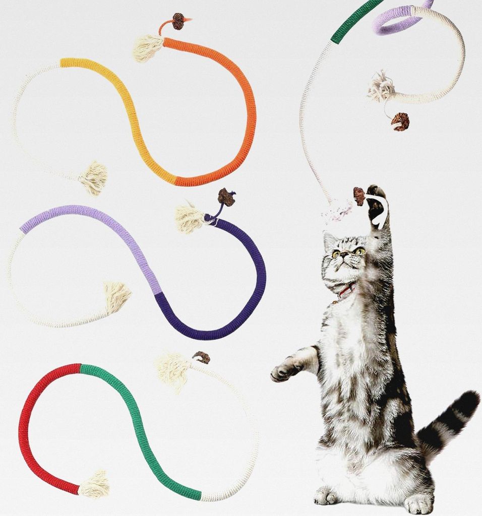 3 Stück Kauspielzeug für Katzen, Katzenminze Spielzeug, Beißseilen für Katzen, Interaktives Katzenspielzeug, für Zahnpflege, Gegen Mundgeruch ...