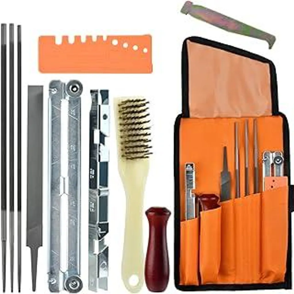 Set Affilatura Catene Motosega 11 Pezzi - Lime Acciaio T12 Universali