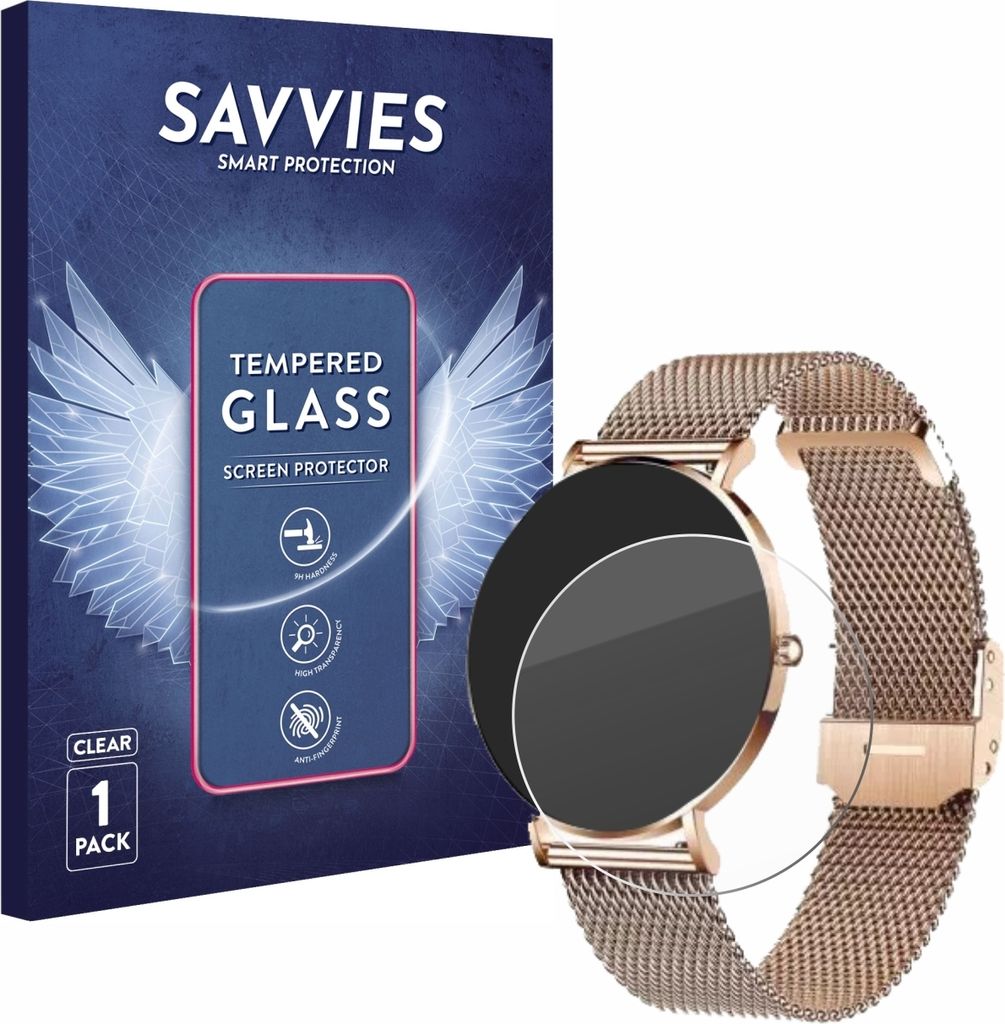 Savvies 6 Stuks Schermbeschermer voor Horloges (Rond, ø: 42 mm) Screen Protector Ultra Transparant