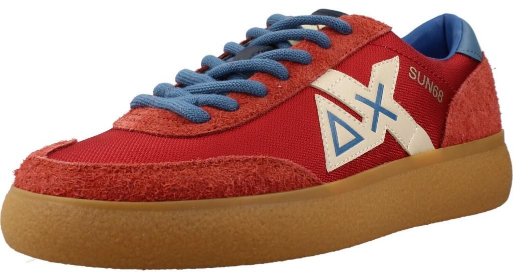 Herren Sneaker Gr. 42 in Rot mit Schnürung und 2,0 cm Produktbild 