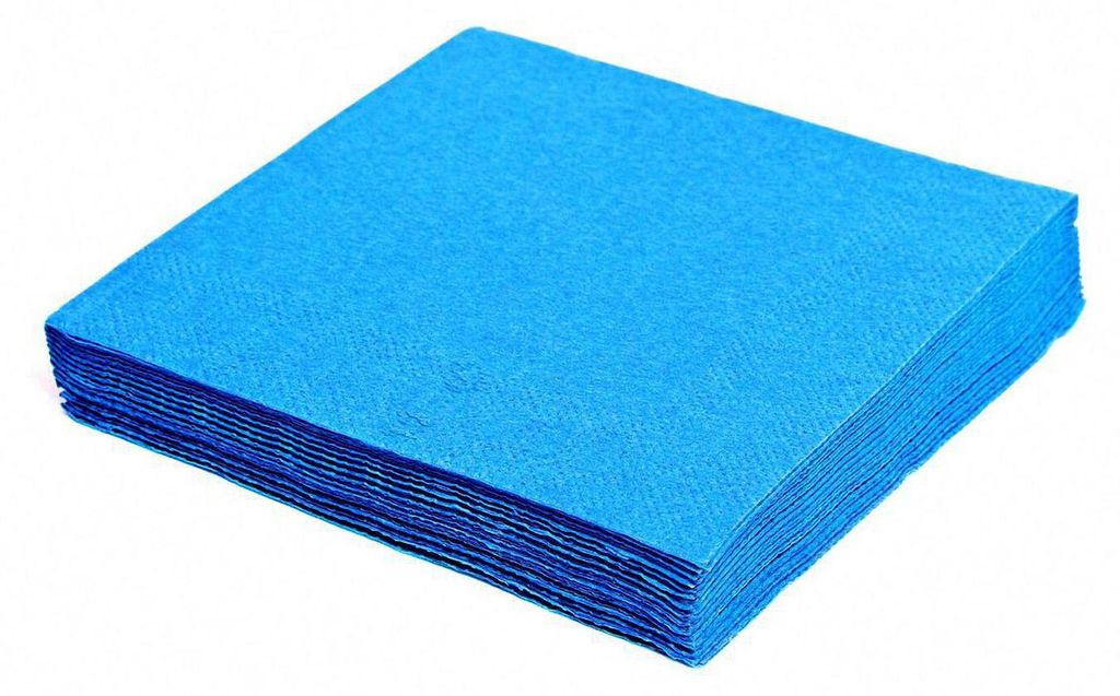 80x Servietten 33 x 33 cm 1/4-Falz 3-lagig blau Produktbild 