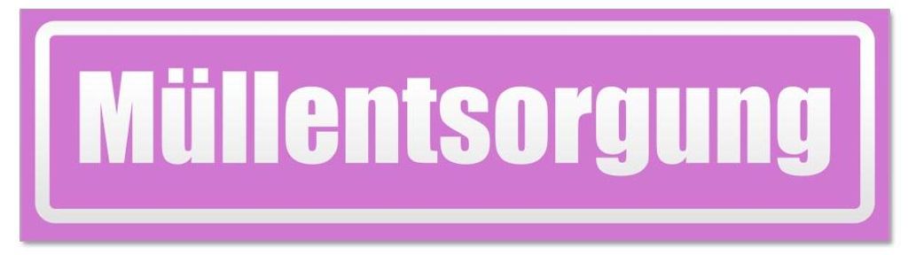 Kiwistar - Autoaufkleber - Flieder - 45 x 12 cm - Müllentsorgung invertiert - Hinweis Aufkleber Sticker für Auto, Kfz, Fahrrad, PKW, LKW