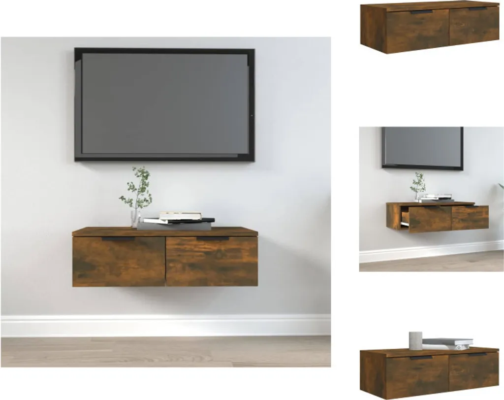 VidaXL Armadio a Muro Rovere Fumé 68x30x20 cm: Eleganza Sospesa