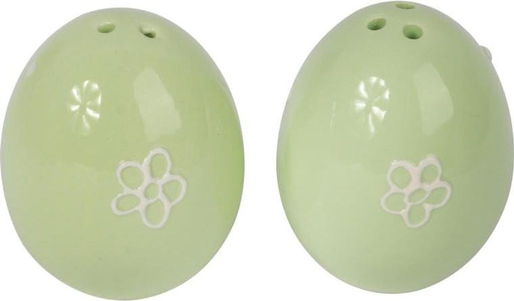 Jajka Ceramiczne Solniczka Pieprzniczka Zestaw Zielony Zdjęcie produktu 