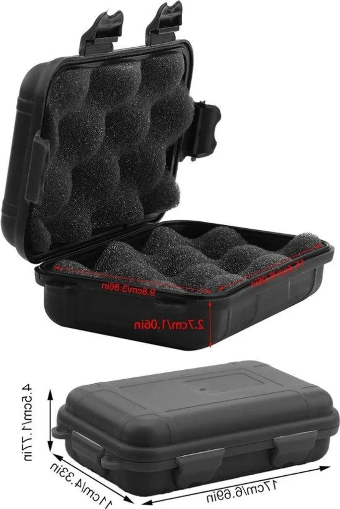 Boîte de survie étanche et antichoc pour équipement tactique - Noir