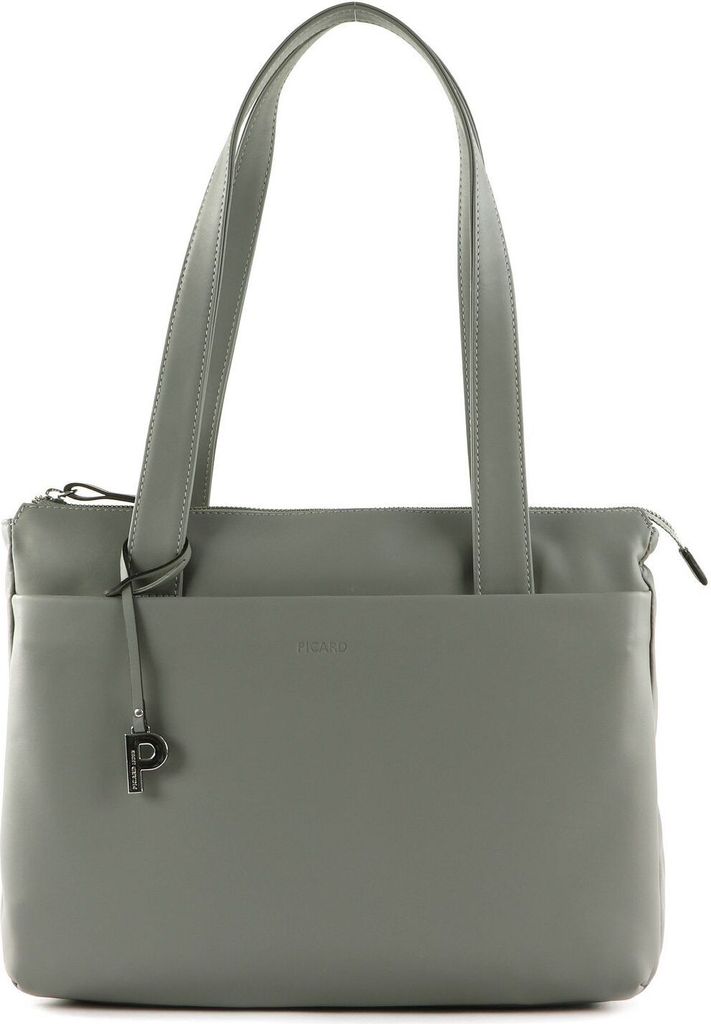 PICARD Schultertasche Timeless Shopper Kiesel grau