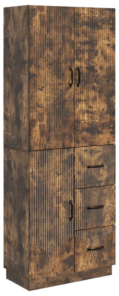 Schrankset 2 pcs Geräucherte Eiche Holzwerkstoff