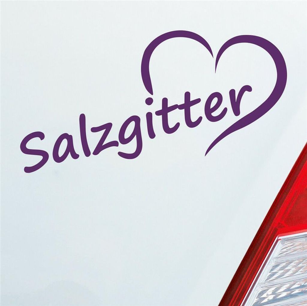 Auto Aufkleber Salzgitter Herz Stadt City Liebe Love 17,5x8 Produktbild 