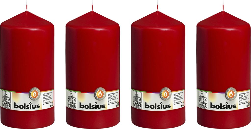 set di 4 candele a colonna - Altezza 20 cm - Diametro 9,8 Immagine del prodotto 