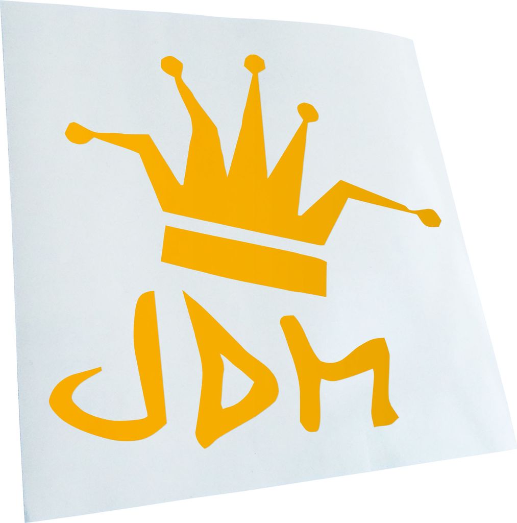 Kiwistar - Autoaufkleber - gelb - 40 x 37 cm - Kiwistar JDM - King - Heckscheibenaufkleber - Aufkleber für Auto Kfz Fahrrad, LKW, Truck Mofa