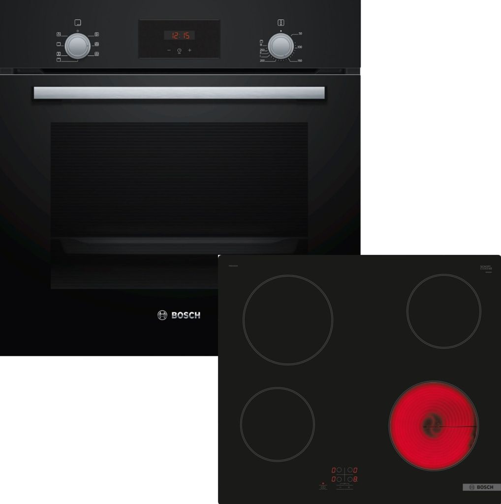 Bosch Einbau-Backofen-Set, HBF133BA0 + PKE61RAA2E, Einbau-Backofen, Elektro-Kochfeld HBD231FB65