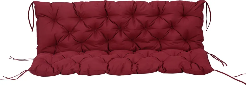 Fortuna Lai Coussin de banc 3 places 150x98x8 cm rouge - Coussin extérieur