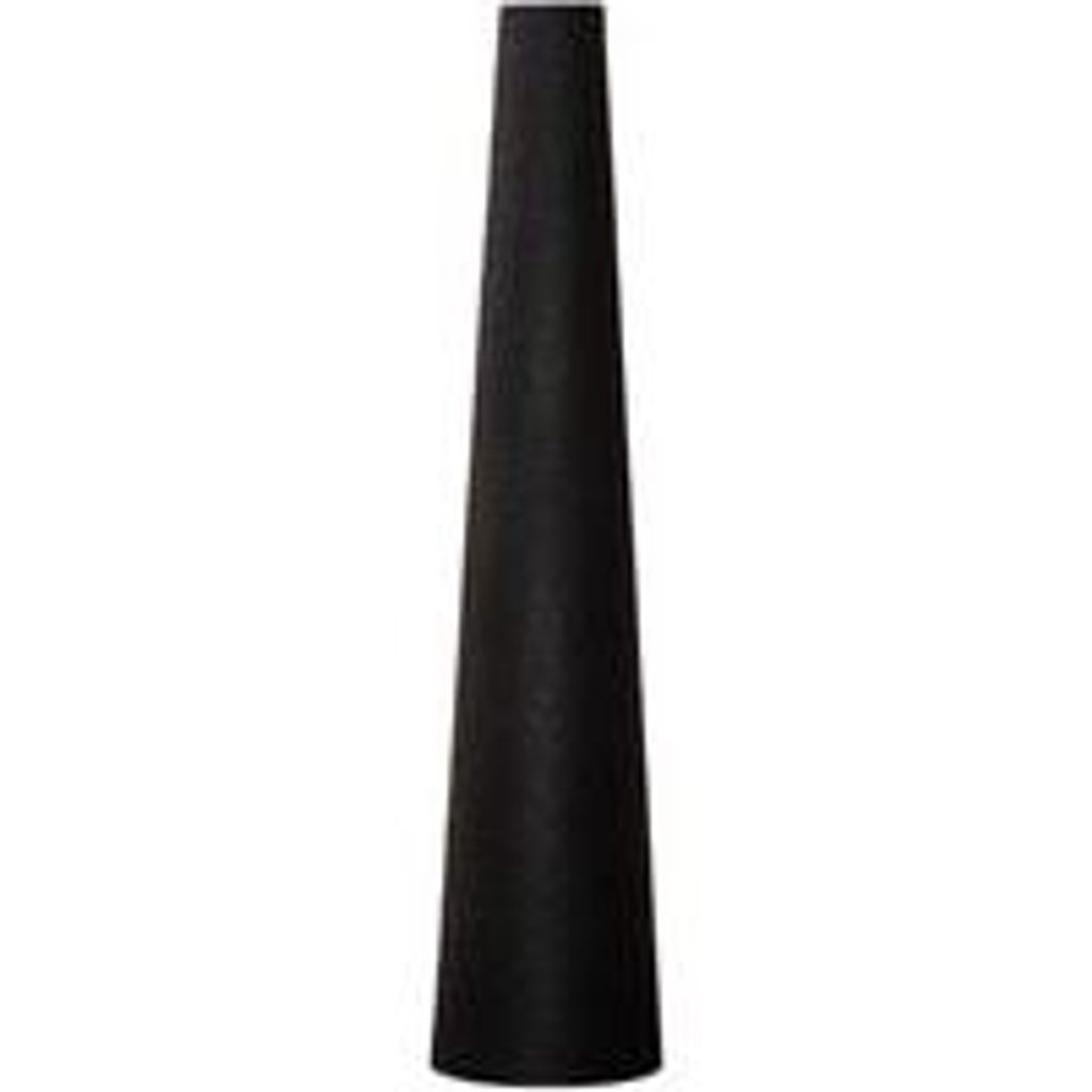 Keramische Conische Vase Schwarz - Ideal für Blumen oder Dekoration - 21,5 cm Höhe