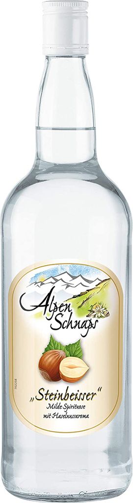 Grappa alpina Steinbeisser alla nocciola 33% 1.0l Immagine del prodotto 