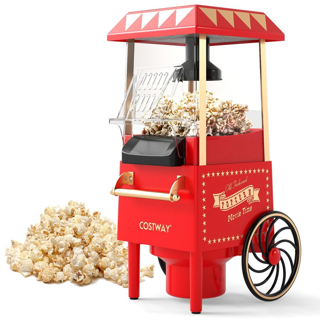 COSTWAY Retro stroj na popcorn 1200 W, stroj na popcorn na Obrázek produktu 
