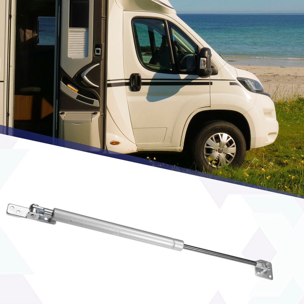 1 Stück 16 Zoll 135 lb/600N Silberfarbene Gasdruckfedern mit Kugelzapfen-Montagehalterung, universell einsetzbar für Wohnmobile, Autos, Lastwagen...