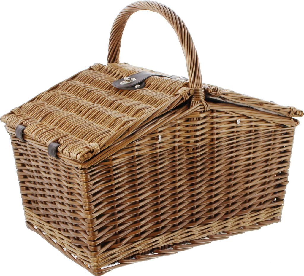 LUXUS Picknickkorb Weide 4 Personen – Porzellan Produktbild 