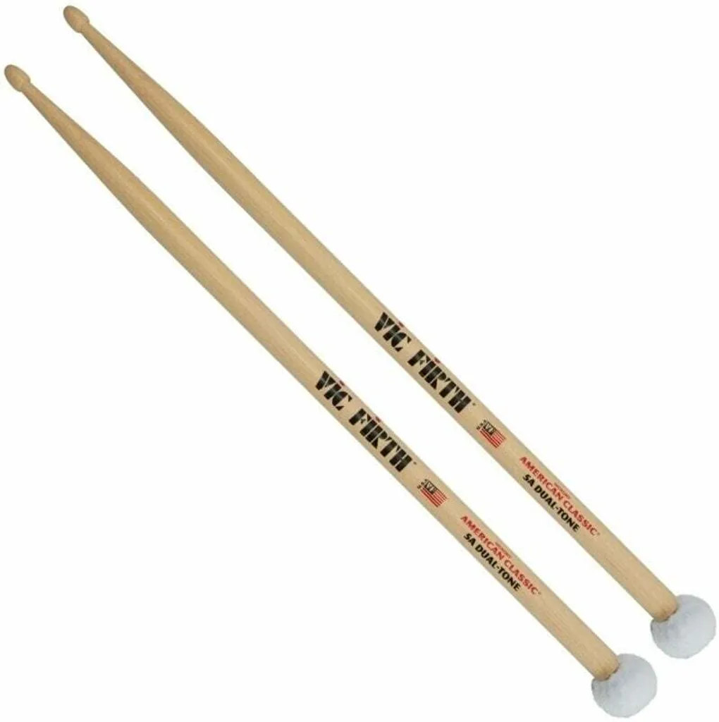 Baguettes de timbales professionnelles Vic Firth 5ADT feutre dur