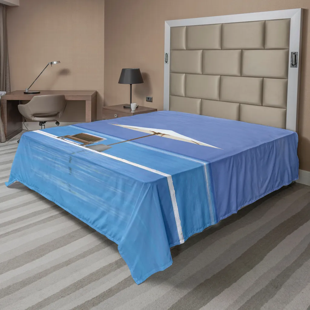 Drap de plage décoratif pour lit ambiance vacances au milieu de l'océan
