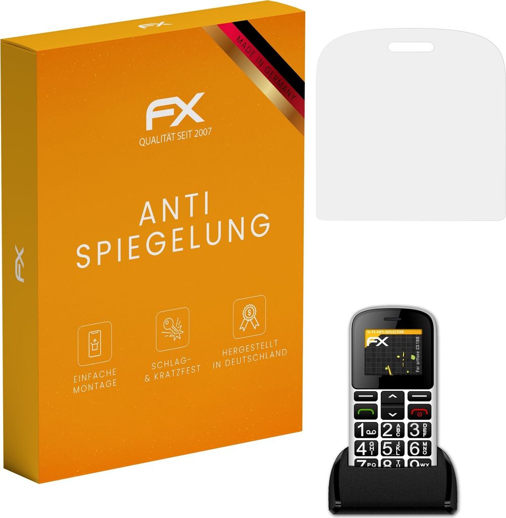 atFoliX FX-Antireflex 3x Schutzfolie kompatibel mit artfone CS188 Displayfolie