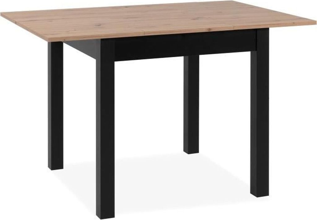 Finori Ausziehtisch Coburg 80 Artisan-Eiche und Schwarz Produktbild 